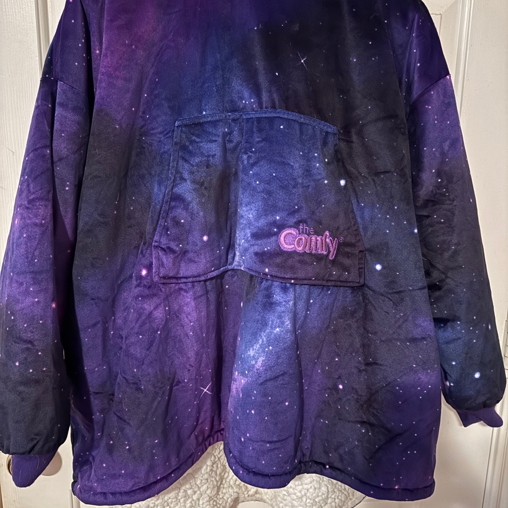 Comfy USA Kids Cosmic Puffer Jacket - Purple and Black